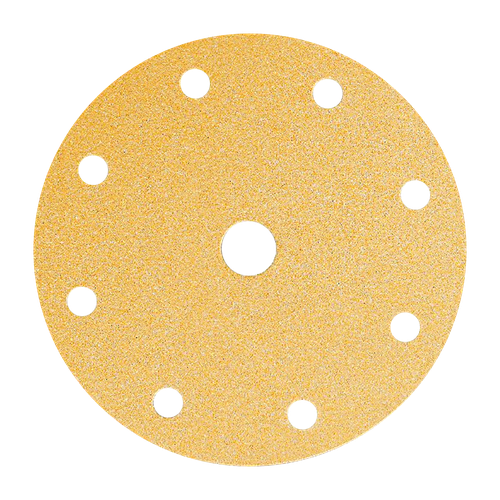 Фото товара "GOLD Шлифовальный бумажный диск, специальный оксид алюминия, 9 отверстий, 150 мм, Р220"