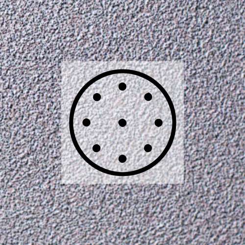 Фото товара "Q.SILVER Шлифовальный диск, латексная бумага, оксид алюминия, 150 мм, 9 отверстий, Р280"