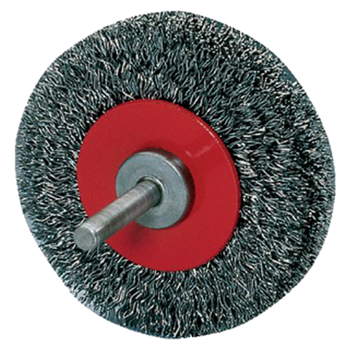 Фото товара "Цилиндрическая щетка с хвостовиком 6 мм, 20х6х4 мм, стальная проволока, 0,2 мм"